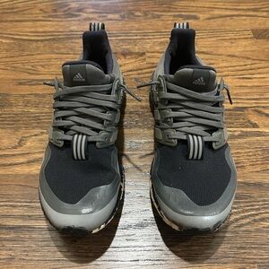 Adidas Ultraboost Black and Gray Athletic Shoes with Rugged Outsole
